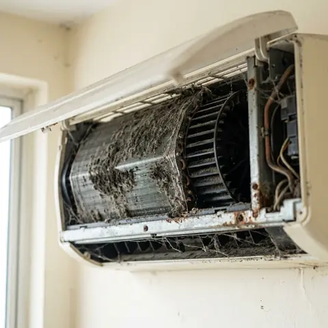 Turbina com Bolores e Sujidade
